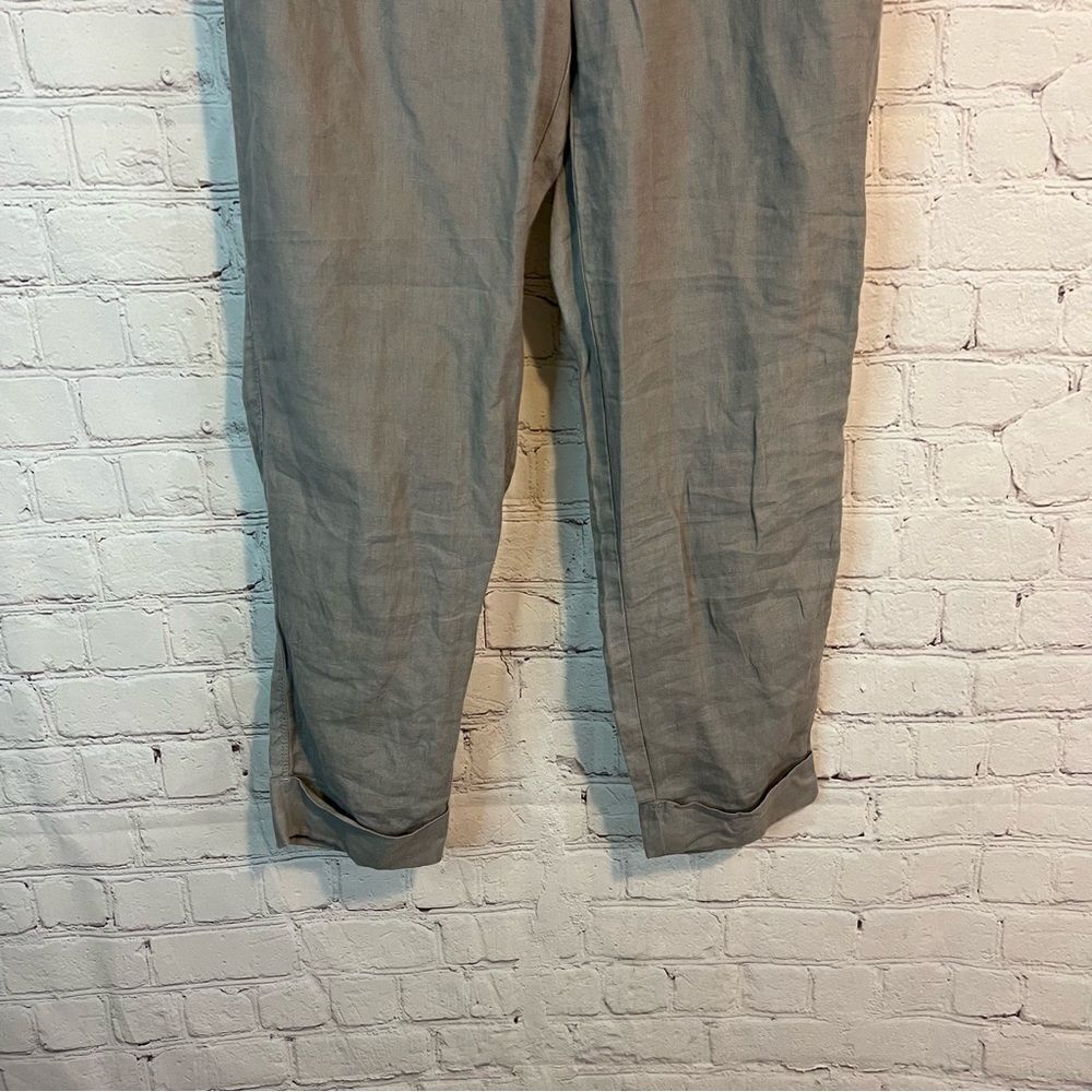 Athleta Linen Bali Ankle Cuffed Grey Pants size 4 - Picture 5 of 9